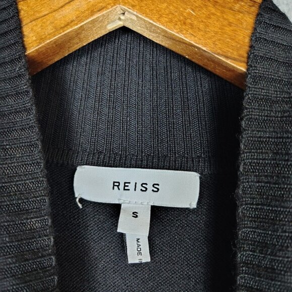 Reiss Gabby Sweater Dress Women's Small Black Wool Blend Long Sleeve Turtleneck - Picture 11 of 13